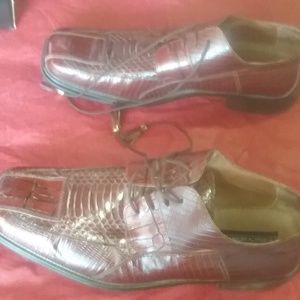 Stacy Adams Brown or Black  Snakeskin Oxfords